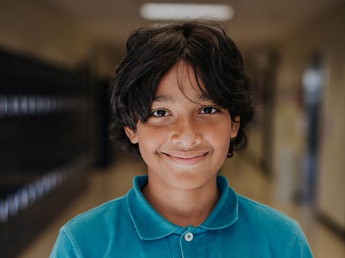 Smiling youth