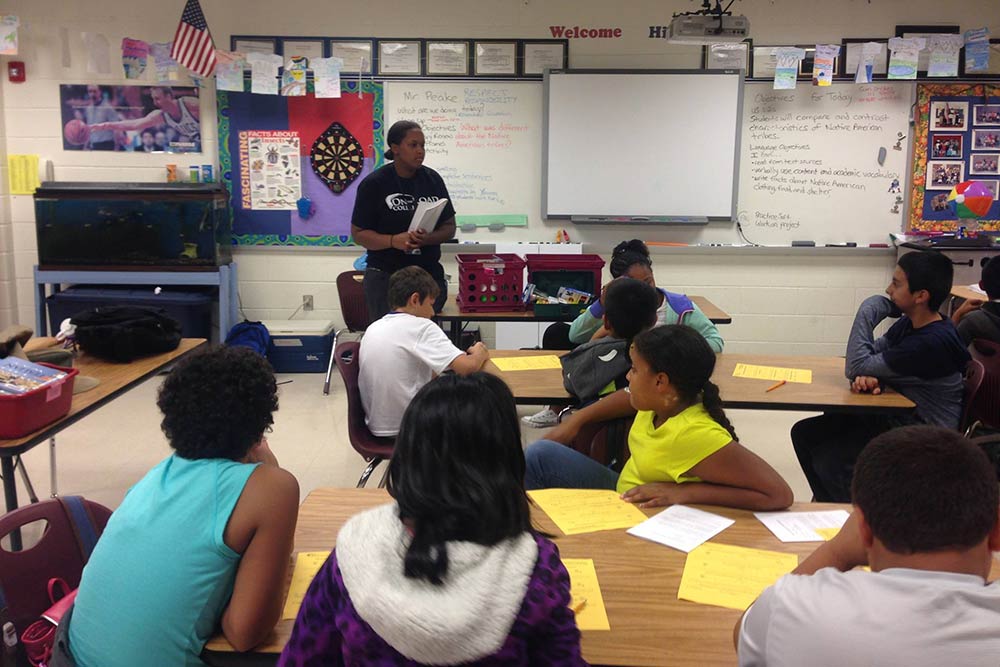 Shaquela Corbin in class